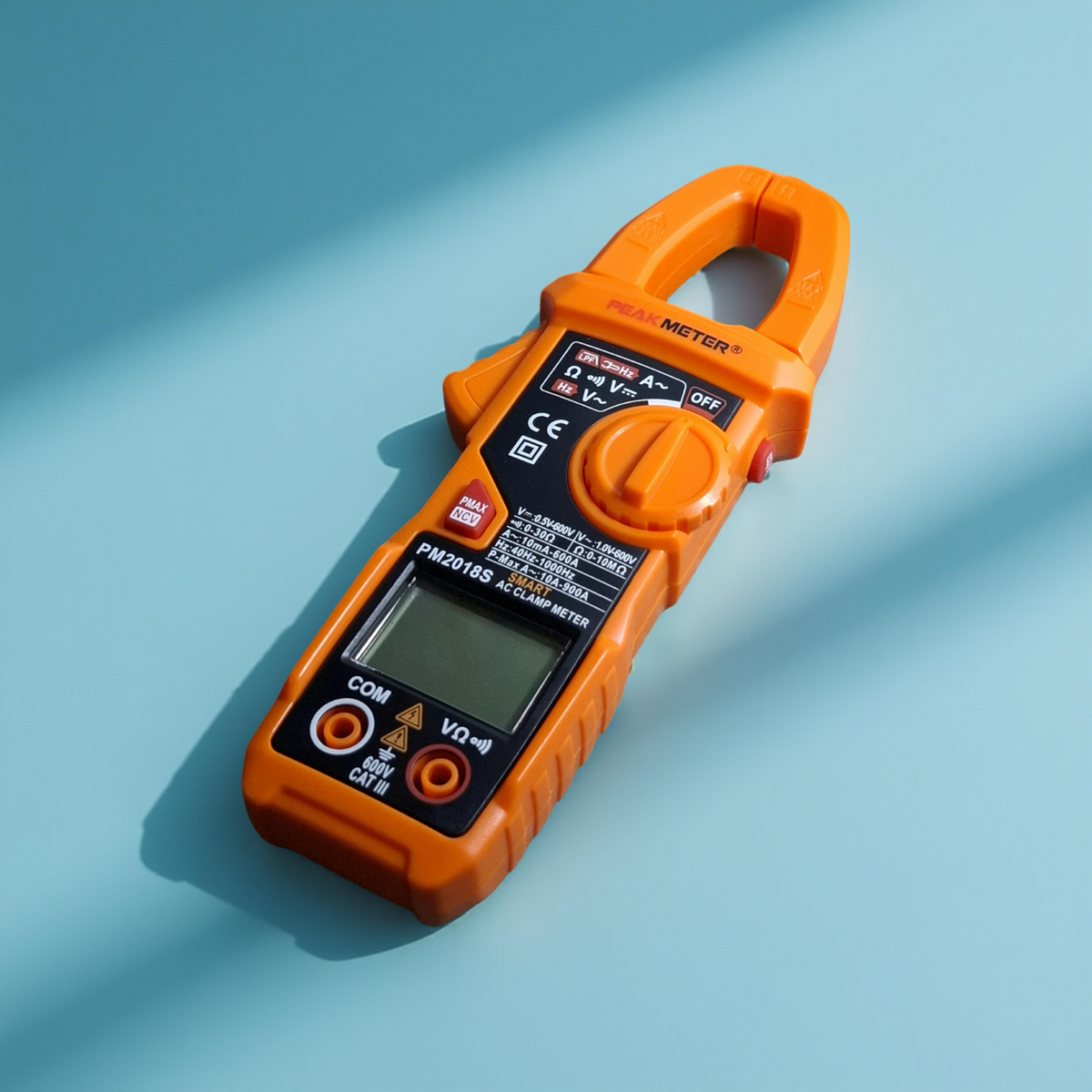 Clamp Meter PEAKMETER PM2118S Portable Smart Multimeter AC DC Current Voltage Resistance Continuity Measurement Tester with NCV